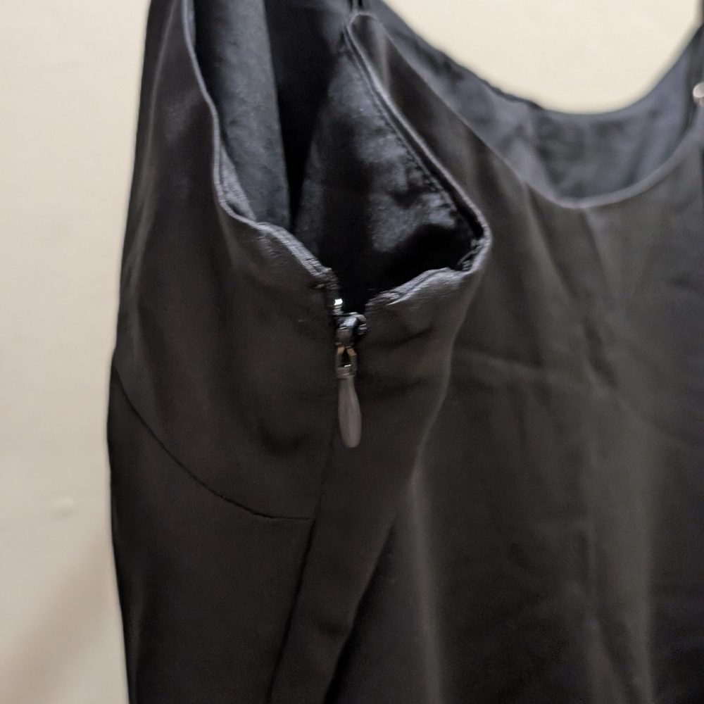 Abercrombie & Fitch Black Satin Dress Size Medium - Picture 5 of 5